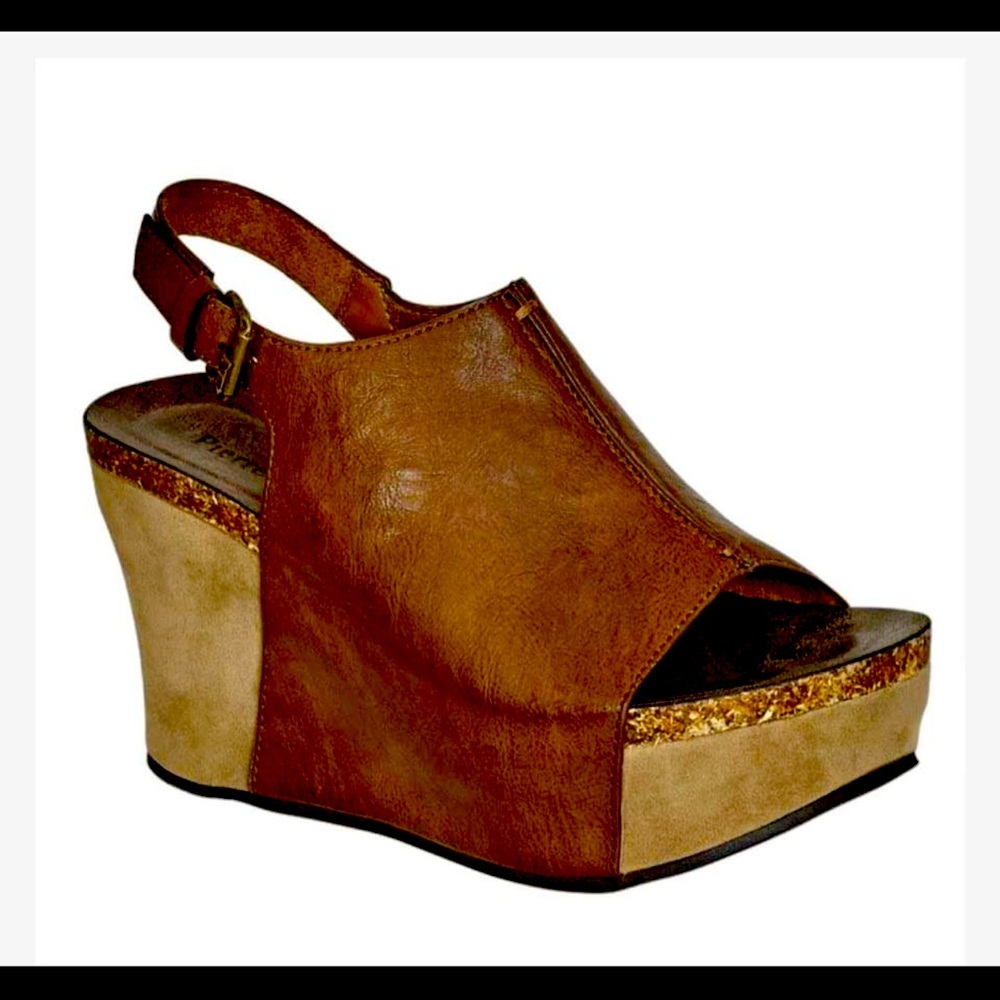 Pierre Dumas Wedge Sandals